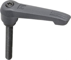 KIPP - 5/16-18, 0.71" Hub Diam, Glass Fiber (Steel Components) Threaded Stud Adjustable Clamping Lever - 2.36" Stud Length, 2.95" OAL, 1.63" High - Makers Industrial Supply