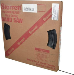 Starrett - 1/4" x 250' x 0.025" Carbon Steel Band Saw Blade Coil Stock - 10 TPI, Toothed Edge, Straight Form, Raker Set, Flexible Back, No Rake Angle, Constant Pitch, Contour Cutting - Makers Industrial Supply