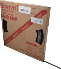 Starrett - 1/2" x 250' x 0.025" Carbon Steel Band Saw Blade Coil Stock - 6 TPI, Toothed Edge, Hook Form, Raker Set, Flexible Back, Positive Angle, Constant Pitch, Contour Cutting - Makers Industrial Supply