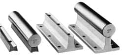 Thomson Industries - 1/4" Bolt, For 1" Diam Shaft, 48" Long, Aluminum Round Drilled Shaft Support Rail - 2-1/8" Base Width, 1/4" Base Thickness, 0.281" Mounting Hole Diam, 1-1/2" Btw Mount Hole Centers - Makers Industrial Supply