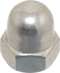 Value Collection - M5x0.8 Metric Coarse, 8mm Width Across Flats, Uncoated, Stainless Steel Acorn Nut - 10mm Overall Height, Austenitic A2, DIN 1587 - Makers Industrial Supply