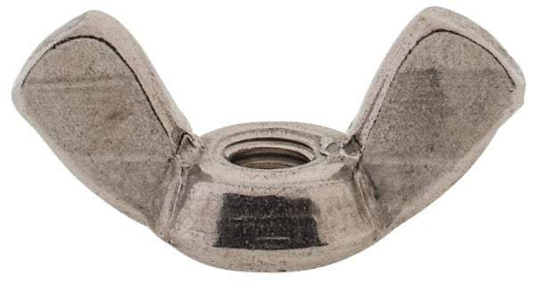 Value Collection - M4x0.70 Metric Coarse, Stainless Steel Standard Wing Nut - Grade 18-8, Austenitic Grade A2, 20mm Wing Span, 10.5mm Wing Span - Makers Industrial Supply