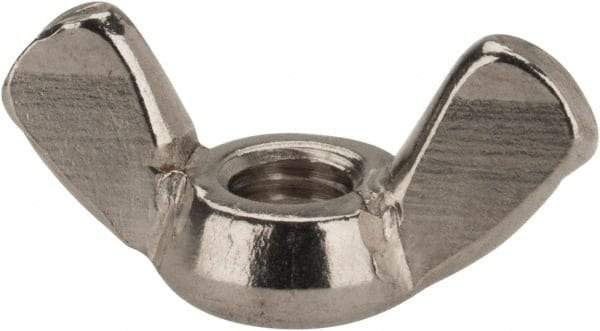 Value Collection - M5x0.80 Metric Coarse, Stainless Steel Standard Wing Nut - Grade 18-8, Austenitic Grade A2, 24mm Wing Span, 11mm Wing Span - Makers Industrial Supply