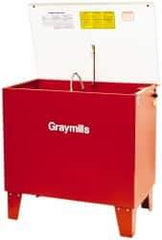 Graymills - Free Standing Solvent-Based Parts Washer - 20 Gal Max Operating Capacity, Steel Tank, 36" (Lid Close)/57" (Lid Open) High x 36" Long x 22" Wide, 115 Input Volts - Makers Industrial Supply