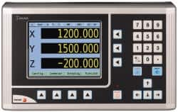 Fagor - 3 Axis, 36" X-Axis Travel, 14" Y-Axis Travel, 6" Z-Axis Travel, Milling DRO System - 0.0002", 0.0005", 0.001" Resolution, 10µm Accuracy, LCD Display - Makers Industrial Supply