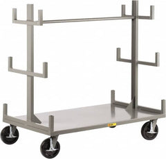 Little Giant - 3,600 Lb Capacity Steel Bar & Pipe Truck - Steel Deck, 36" OAW, 48" Platform Length, Phenolic Casters - Makers Industrial Supply