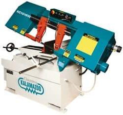 Clausing - 9 x 14-1/2" Max Capacity, Manual Variable Speed Pulley Horizontal Bandsaw - 50 to 295 SFPM Blade Speed, 230/460 Volts, 45°, 2 hp, 3 Phase - Makers Industrial Supply