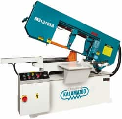 Clausing - 18-1/2 x 10-1/2" Max Capacity, Semi-Automatic Variable Speed Pulley Horizontal Bandsaw - 102 to 377 SFPM Blade Speed, 230/460 Volts, 45 & 60°, 3 hp, 3 Phase - Makers Industrial Supply