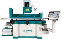 Clausing - 40 Inch Long x 16 Inch Wide Table, 5 to 25m per Min, 3 Phase, Automatic Floor Machine Surface Grinder - 7.5 hp, 1,750 RPM Spindle Speed, 230/460 Volts, 158 Inch Overall Length, 5 Inch Arbor Hole Diameter - Makers Industrial Supply