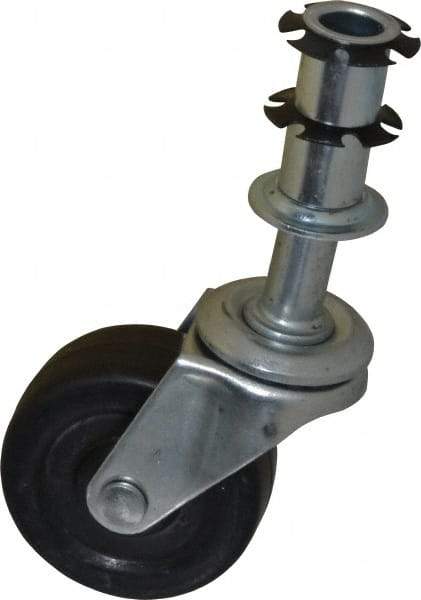 Bevco - Black Rubber Wheel Casters (5) - For Adjustable Height Chairs - Makers Industrial Supply