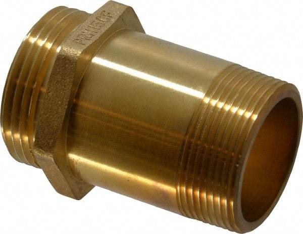 Value Collection - Brass Nipple - For Use with Fire Hose - Makers Industrial Supply