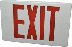 Mule - 1 Face, 2 Watt, White, Polycarbonate, LED, Illuminated Exit Sign - 120/277 VAC, No Battery Backup, Universal Mounted, 12 Inch Long x 1-1/2 Inch Wide x 7-1/2 Inch High - Makers Industrial Supply