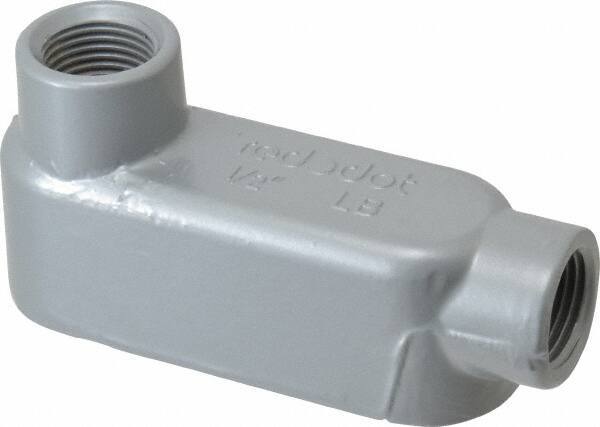 Thomas & Betts - LB Body, 1/2" Trade, IMC, Rigid Aluminum Conduit Body - Oval, 4-9/32" OAL, 4.3 cc Capacity, Gray - Makers Industrial Supply