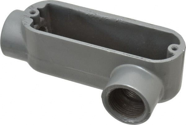 LL Body, 3/4″ Trade, IMC, Rigid Aluminum Conduit Body Oval, 4-1/8″ OAL, 7.3 cc Capacity, Gray