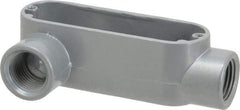 Thomas & Betts - LR Body, 1/2" Trade, IMC, Rigid Aluminum Conduit Body - Oval, 3-1/2" OAL, 4.3 cc Capacity, Gray - Makers Industrial Supply