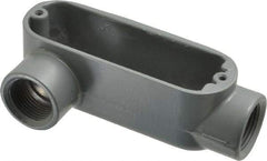 Thomas & Betts - LR Body, 3/4" Trade, IMC, Rigid Aluminum Conduit Body - Oval, 4-1/8" OAL, 7.3 cc Capacity, Gray - Makers Industrial Supply