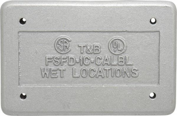 Thomas & Betts - Electrical Outlet Box Aluminum Device Cover - Includes Gasket - Makers Industrial Supply