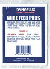 Dynaflux - Treated Wire Feed Pads - For Use with All Size MIG Wire - Exact Industrial Supply