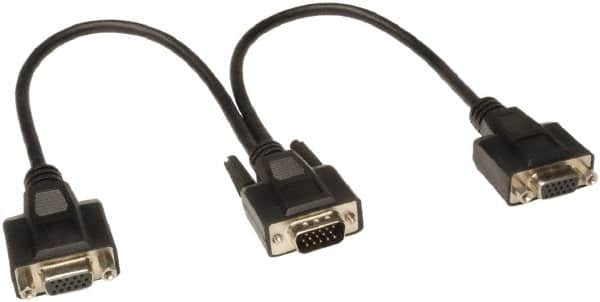 Tripp-Lite - 1' Long, HD15/HD15 Computer Cable - Black, Male, Female x Female - Makers Industrial Supply