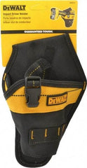 DeWALT - 1 Pocket Drill/Impact Driver Holster - Ballistic Polyester, Black & Yellow, 6" Wide x 9" High - Makers Industrial Supply