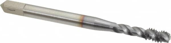 Accupro - #8-32 UNC 3 Flute 3B Modified Bottoming Spiral Flute Tap - Powdered Metal, TiCN Finish, 2-1/8" OAL, Right Hand Flute, Right Hand Thread, H2 - Makers Industrial Supply