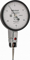 Mitutoyo - 0.03 Inch Range, 0.0005 Inch Dial Graduation, Horizontal Dial Test Indicator - 1.5748 Inch White Dial, 0-15-0 Dial Reading, Accurate to 0.0005 Inch - Makers Industrial Supply