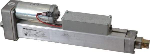 Duff-Norton - 8" Stroke Len, 25% Duty Cycle, 12 Volt, Linear Electromechanical Actuator with Limit Switch - DC Input, 0.5" per Second, 100 Lb Capacity - Makers Industrial Supply