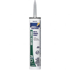 White Lightning - 10 oz Cartridge White Butyl Rubber Caulk - -40 to 180°F Operating Temp, 24 to 48 hr Full Cure Time - Makers Industrial Supply