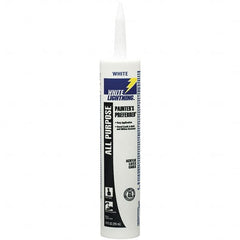 White Lightning - 10 oz Cartridge White Acrylic & Latex Caulk - -30 to 180°F Operating Temp, 5 to 7 min Tack Free Dry Time - Makers Industrial Supply