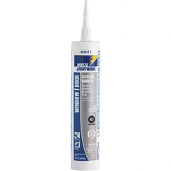 White Lightning - 10 oz Cartridge White RTV Silicone Joint Sealant - -80 to 450°F Operating Temp, 30 min Tack Free Dry Time, 24 hr Full Cure Time - Makers Industrial Supply