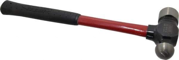 Proto - 2 Lb Head Ball Pein Hammer - Fiberglass Handle, 1-1/4" Face Diam, 15-1/4" OAL, Fiberglass with Cushion Grip - Makers Industrial Supply