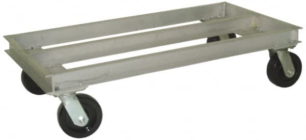 Value Collection - 2,000 Lb Capacity Aluminum Welded Aluminum Dolly - 36" Long x 21" Wide x 11" High, 6" Wheels - Makers Industrial Supply