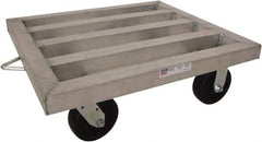 PRO-SOURCE - 2,000 Lb Capacity Aluminum Welded Aluminum Dolly - 28" Long x 24" Wide x 10" High, 6" Wheels - Makers Industrial Supply