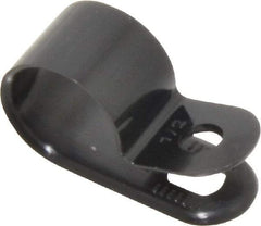 Value Collection - 13.8mm Bundle Diam, 0.181" Hole, Nylon Clamp - Black - Makers Industrial Supply