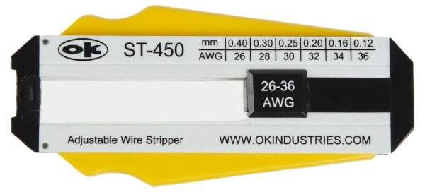 Jonard Tools - 36 to 26 AWG Capacity Precision Wire Stripper - Polycarbonate Handle - Makers Industrial Supply