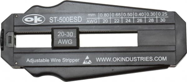 Jonard Tools - 30 to 20 AWG Capacity Precision Wire Stripper - ESD Safe Polycarbonate Handle - Makers Industrial Supply