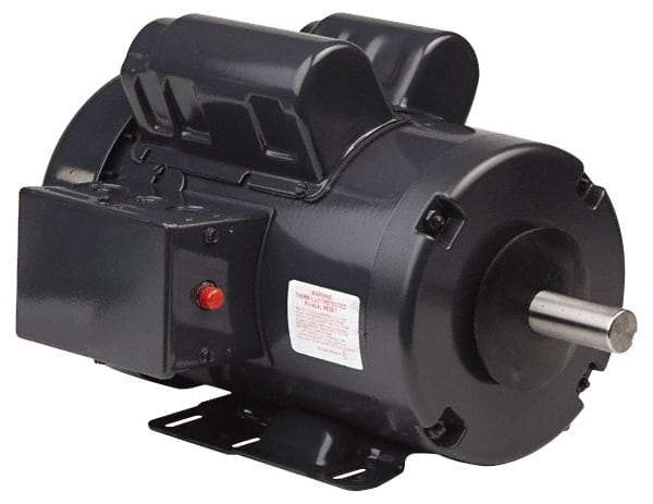 US Motors - 3/4 hp, TEFC Enclosure, No Thermal Protection, 1,140 RPM, 115/208-230 Volt, 60 Hz, Single Phase Capacitor Start-Cap Run Motor - Size 56H Frame, Rigid Base Mount, 1 Speed, Ball Bearings, 10.05 Full Load Amps, B Class Insulation, Reversible - Makers Industrial Supply