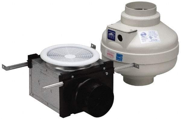 Fantech - 4" Blade, Direct Drive, 0.027 hp, 100 CFM, Totally Enclosed Exhaust Fan - 5-5/16" Opening Height x 7-3/16" Opening Width, 7-3/16" Deep, 5/16" Projection, 115 Volt, Single Phase - Makers Industrial Supply