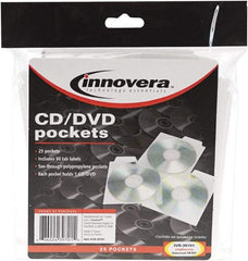 innovera - 25 Piece Clear CD/DVD Pockets - 5" High x 5" Wide - Makers Industrial Supply