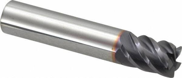 Niagara Cutter - 3/8", 5 Flute, Single End, Solid Carbide, 0.02" Corner Radius End Mill - 2" OAL, 45° Helix, Right Hand Flute, 1/2" LOC, Right Hand Cut - Makers Industrial Supply