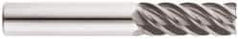 Niagara Cutter - 5/8", 5 Flute, Single End, Solid Carbide, 0.06" Corner Radius End Mill - 3-1/2" OAL, 45° Helix, Right Hand Flute, 1-5/8" LOC, Right Hand Cut - Makers Industrial Supply