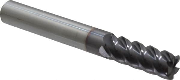 Niagara Cutter - 5/16", 5 Flute, Single End, Solid Carbide, 0.03" Corner Radius End Mill - 2-1/2" OAL, 45° Helix, Right Hand Flute, 13/16" LOC, Right Hand Cut - Makers Industrial Supply