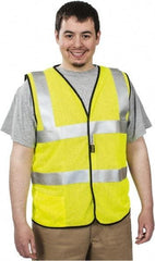 OccuNomix - Size L Flame Resistant/Retardant Yellow Solid General Purpose Vest - 40 to 42" Chest, ANSI 107-2015, ASTM F1506, ATPV=5.1 cal/Sq cm, NFPA 70E/HRC=1, Hook & Loop Closure, 1 Pocket, Modacrylic/Aramid Blend - Makers Industrial Supply