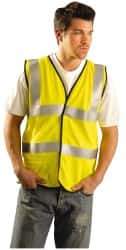 OccuNomix - Size 2XL Flame Resistant/Retardant Yellow Solid General Purpose Vest - 48 to 50" Chest, ANSI 107-2015, ASTM F1506, ATPV=5.1 cal/Sq cm, NFPA 70E/HRC=1, Hook & Loop Closure, 1 Pocket, Modacrylic/Aramid Blend - Makers Industrial Supply