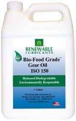 Renewable Lubricants - 1 Gal Bottle, Mineral Gear Oil - 6°F to 250°F, 131 St Viscosity at 40°C, 20 St Viscosity at 100°C, ISO 150 - Makers Industrial Supply