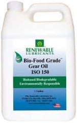 Renewable Lubricants - 1 Gal Bottle, Mineral Gear Oil - 6°F to 250°F, 131 St Viscosity at 40°C, 20 St Viscosity at 100°C, ISO 150 - Makers Industrial Supply