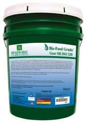 Renewable Lubricants - 5 Gal Pail, Mineral Gear Oil - 10°F to 250°F, 166 St Viscosity at 40°C, 24.1 St Viscosity at 100°C, ISO 220 - Makers Industrial Supply