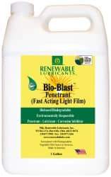 Renewable Lubricants - 1 Gal Bottle Thin Oily Film Penetrant/Lubricant - -22°F to 208°F - Makers Industrial Supply