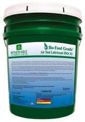 Renewable Lubricants - 5 Gal Pail, ISO 32, Air Tool Oil - -20°F to 230°, 29.33 Viscosity (cSt) at 40°C, 7.34 Viscosity (cSt) at 100°C, Series Bio-Food Grade - Makers Industrial Supply