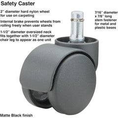 Master Caster - Cushions, Casters & Chair Accessories Type: Caster Set For Use With: Office and Home Furniture - Makers Industrial Supply